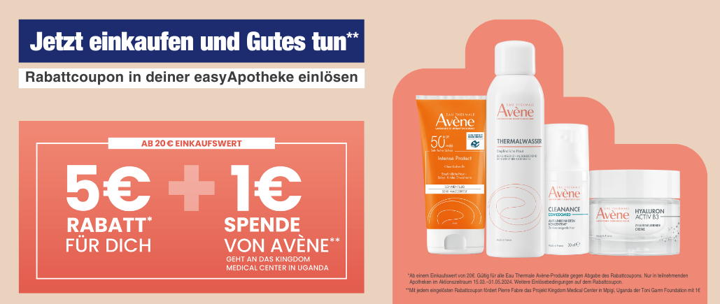 Avene 5&euro; Rabatt-Aktion
