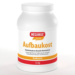 Produktbild von MEGAMAX Aufbaukost Erdbeere Pulver