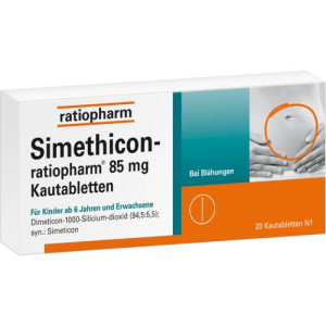 Produktbild von SIMETHICON-ratiopharm 85 mg Kautabletten