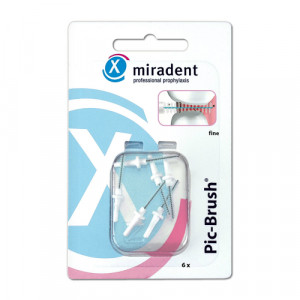 Produktbild von MIRADENT Interd.Pic-Brush Ersatzb.fein wei&szlig;