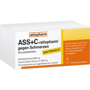 Produktbild von ASS + C-ratiopharm gegen Schmerzen Brausetabletten