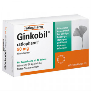 Produktbild von GINKOBIL-ratiopharm 80 mg Filmtabletten