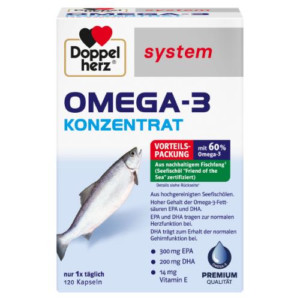 Produktbild von DOPPELHERZ Omega-3 Konzentrat system Kapseln