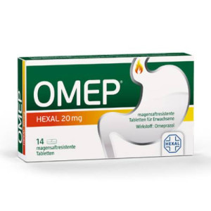 Produktbild von OMEP HEXAL 20 mg magensaftresistente Hartkapseln