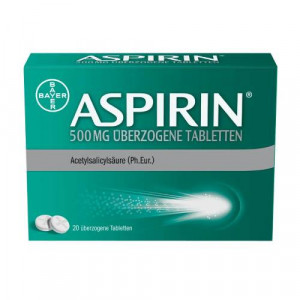 Produktbild von ASPIRIN 500 mg &uuml;berzogene Tabletten