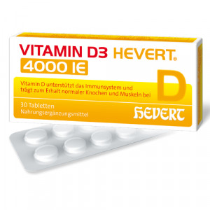 Produktbild von VITAMIN D3 HEVERT 4000 I.E. Tabletten