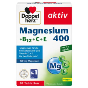 Produktbild von DOPPELHERZ Magnesium 400+B12+C+E Tabletten