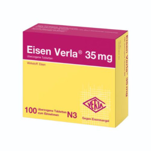 Produktbild von EISEN VERLA 35 mg &uuml;berzogene Tabletten