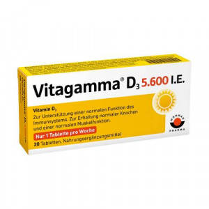 Produktbild von VITAGAMMA D3 5.600 I.E .Vitamin D3 NEM Tabletten
