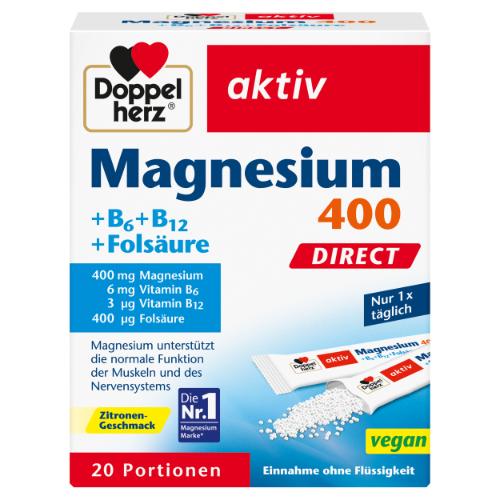 DOPPELHERZ Magnesium+B Vitamine DIRECT Pellets