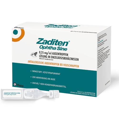 ZADITEN ophtha sine 0,25 mg/ml Augentr.Einzeldos.