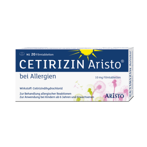 CETIRIZIN Aristo bei Allergien 10 mg Filmtabletten