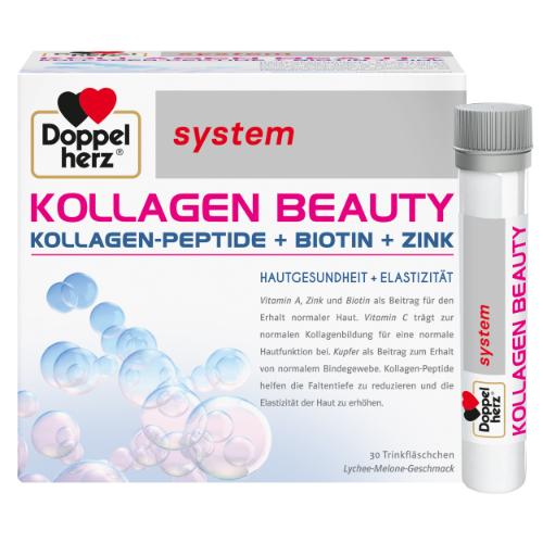 DOPPELHERZ Kollagen Beauty system Trinkfläschchen